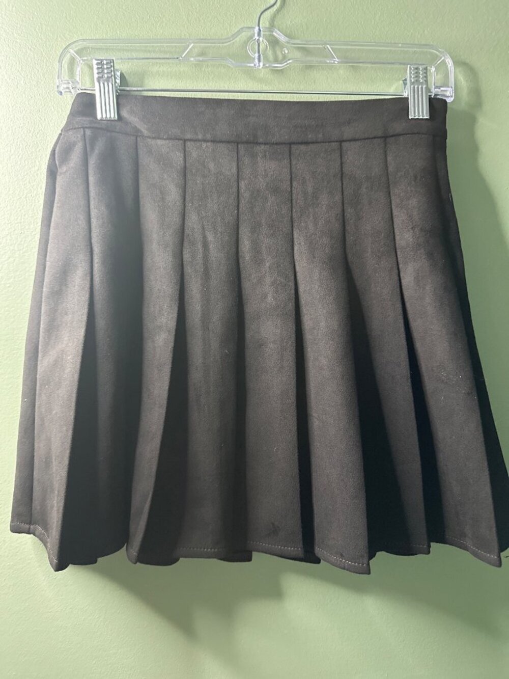 Y2K pleated mini skirt S black retro preppy schoolgirl style kawaii academia